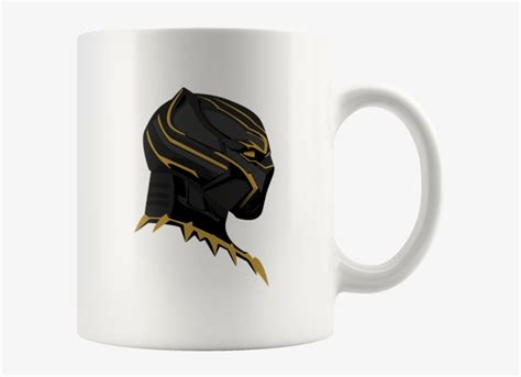 Black Panther Gold Mask White 11 Oz Mug - Coffee Cup Transparent PNG - 600x600 - Free Download ...