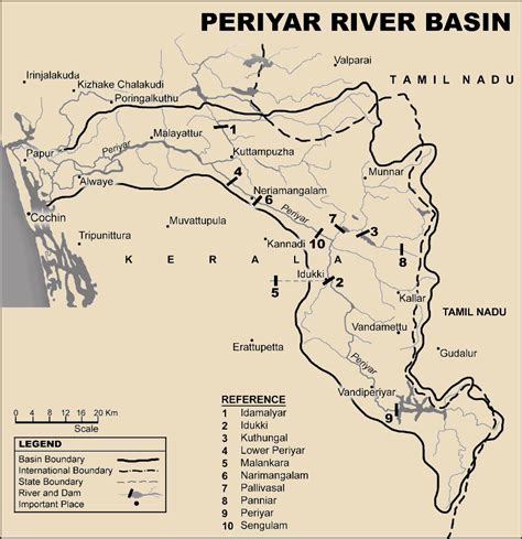 Periyar River Map : Ayyapancoil Hanging Bridge / India, kochi, 4 thelathuruthu, manjaly. - nude ...