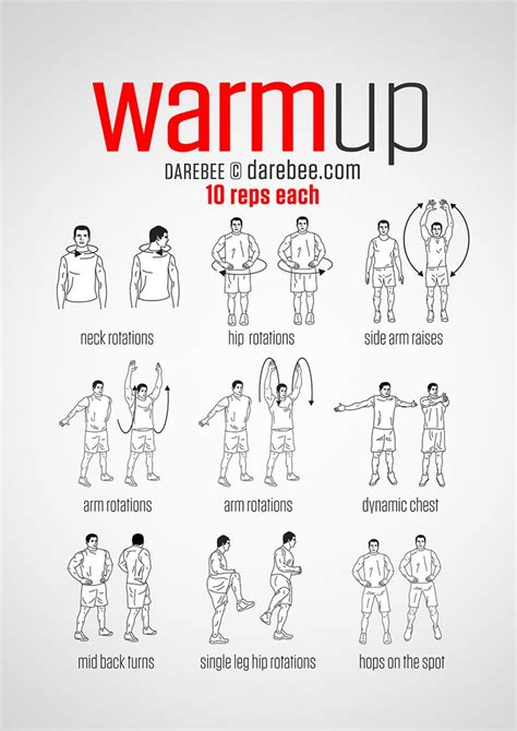 Warmup & Stretching | Workout warm up, Pre workout stretches, Preworkout