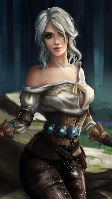 720x1280 Ciri Witcher 3 Fantasy Art 4k Moto G,X Xperia Z1,Z3 Compact ...