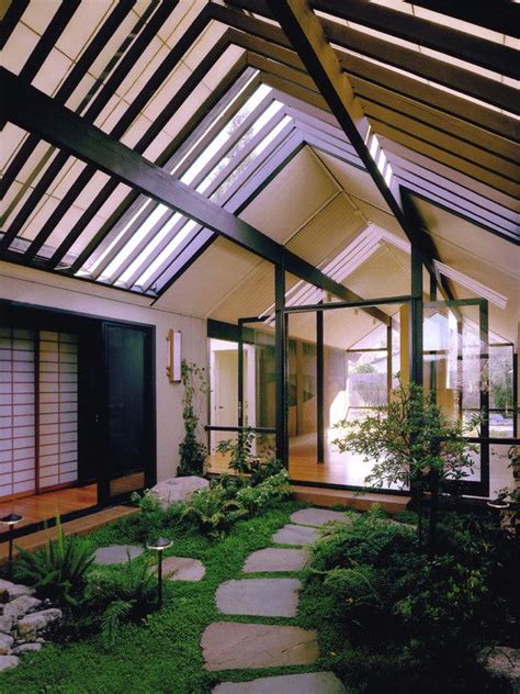 Indoor Garden | Indoor courtyard, Eichler homes atrium, Atrium design