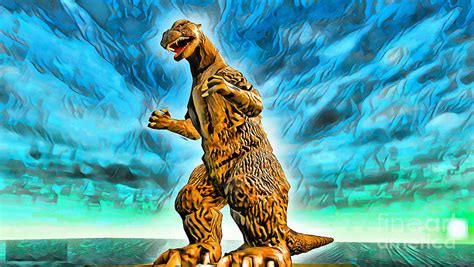 Classic 60s Godzilla Digital Art by Robert Radmore - Pixels