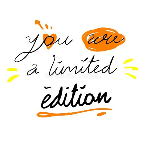 Handdrawn You are Limited Edition Doodle Slogan Quotes Typography Stock Vector - Illustration of ...