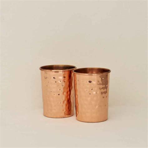 Pure Designer Copper Jug Set with 2 Copper Cups - Vriksha Homeware