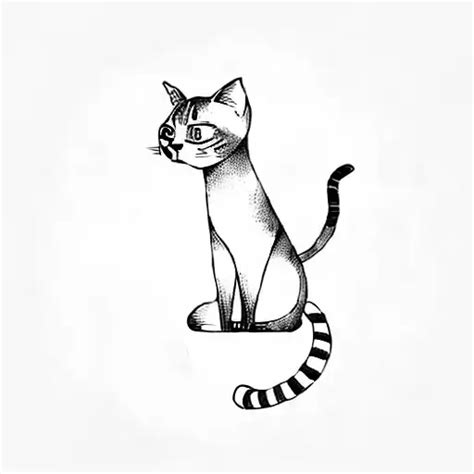 Blackwork "Two Cats" Tattoo Idea - BlackInk AI