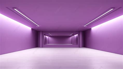 Contemporary Minimalist Living Space With Soft Purple Accent 3d Render ...
