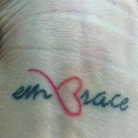 Wrist tattoo...embrace. | Creative tattoos, Tattoos, Wrist tattoos