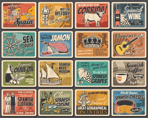 Spain Culture Cuisine History Retro, Banners, Olive, Cup PNG and Vector with Transparent ...