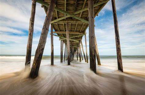 Outer Banks Nc Nags Head Fishing Pier Obx Photograph by Dave Allen