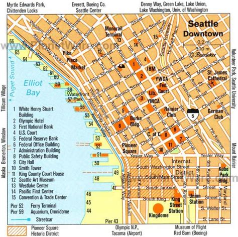 Downtown Seattle Walking Map - Walking Map Of Downtown Seattle - Printable Map Of Downtown ...