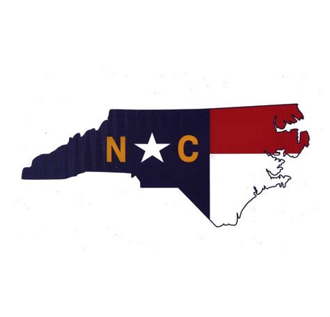 5 North Carolina State Flag Decal Sticker by TSHIRTeesonetsy