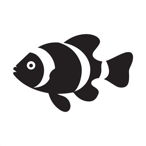 clownfish silhouette Vector 29193205 Vector Art at Vecteezy