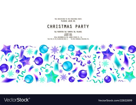 Christmas party or dinner invitation Royalty Free Vector