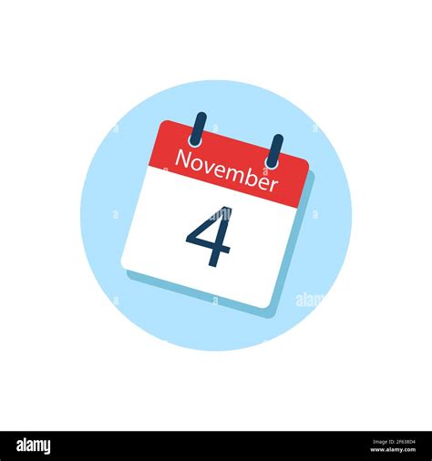 White daily calendar Icon November in a Flat Design style. Easy to edit ...