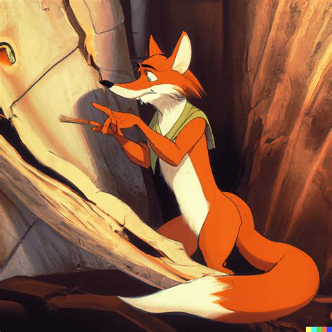 “A still of Nick Wilde the fox in The Secret of NIMH (1982), traditional animation, Don Bluth ...