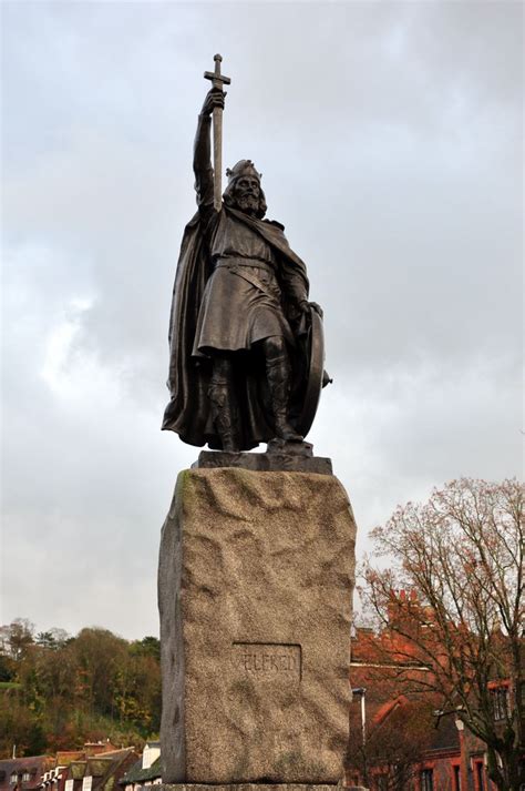 The pictures shows Alfred the Great's statue at Winchester.