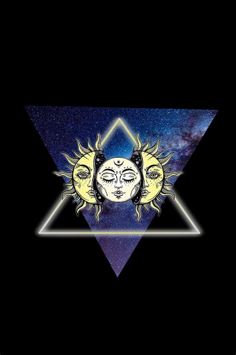 Trippy Sun And Moon Wallpaper