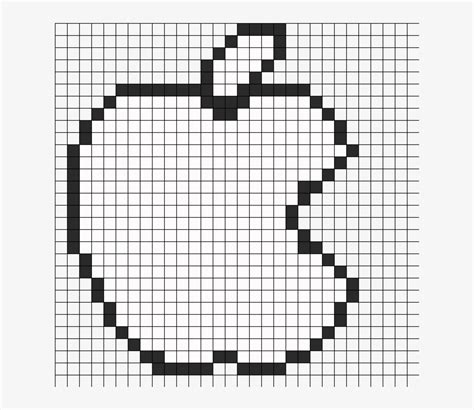 Apple Logo Perler Bead Pattern / Bead Sprite - Bad Time Sans Pixel Art - Free Transparent PNG ...