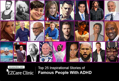 Top 25 Inspirational Stories of Famous People With ADHD - EZCare Clinic