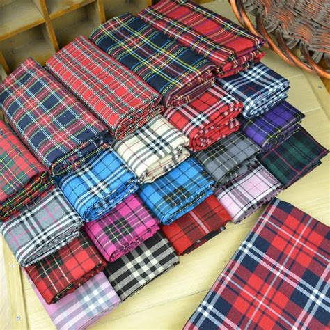 Grid cloth school uniform skirt cos uniform fabric polyester cotton fabric-in Fabric from Home ...