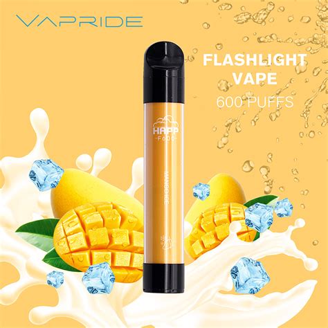 10 Fruit Flavors Custom Logo Flash Glowing LED Light Vape Disposable ...