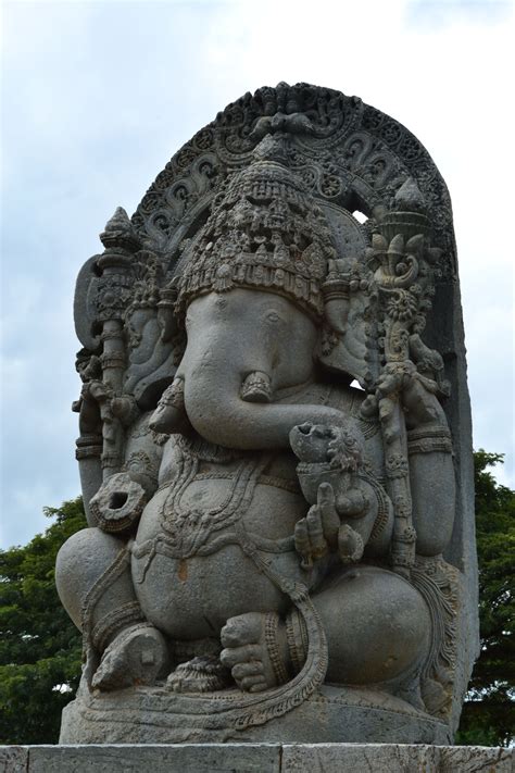 this is a sculpture of Lord Ganesh in the Halebeed temple complex in Karnataka - south India ...