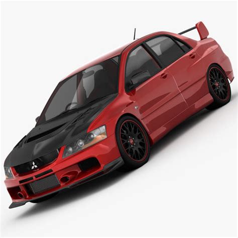 3D model Mitsubishi Lancer Evo 9 Carbon 2007 | CGTrader