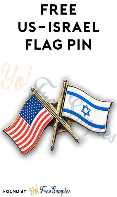 FREE US-Israel Flag Pin [Verified Received By Mail]