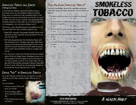 Smokeless Tobacco: A Nasty Habit Pamphlet - Primo Prevention