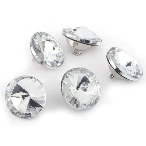 50PCS/lot Rhinestone Button 20MM 25MM Rhinestone Crystal Buttons For Clothing Sofa Craft Sewing ...