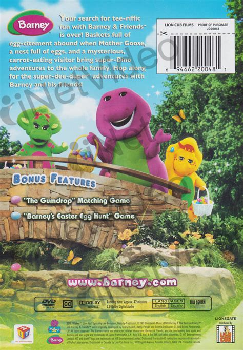 Barney: Egg-cellent Adventures on DVD Movie