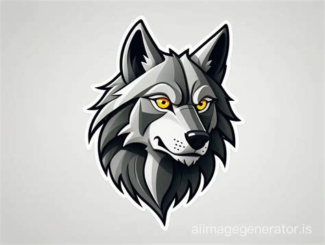 Minimalist Wolf Logo Design | AI Image Generator