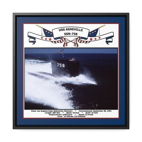 USS Asheville SSN-758 Navy Floating Frame Photo – Navy Emporium