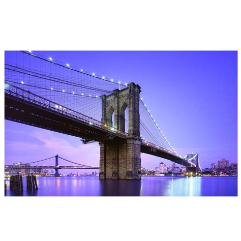 LED Lighted Famous New York City Brooklyn Bridge Canvas Wall Art 15.75 ...