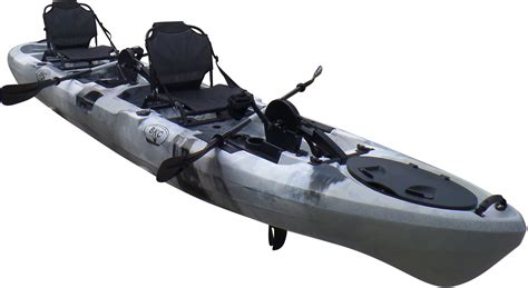 BKC UH-PK14 14 foot Sit On Top Tandem Fishing Pedal Drive Kayak Upright Seats included - Walmart.com