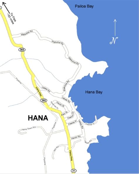 Hana Maui Map - Map of Hana, Hawaii