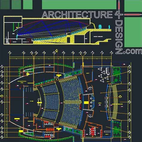 Auditorum architecture design samples- Autocad drawings | Architecture for Design