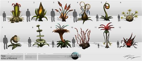 Alien plants, Environment concept art, Plant design