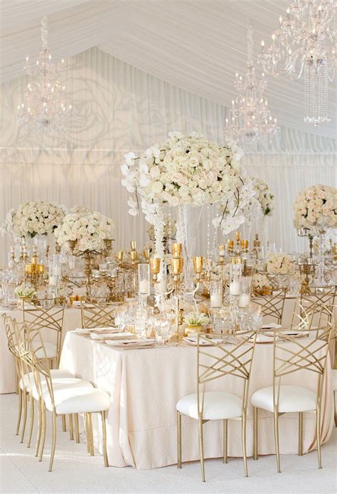 Gold and Silver Wedding Decor Beautiful White Wedding theme Wedding Ideas by Colo… | White ...