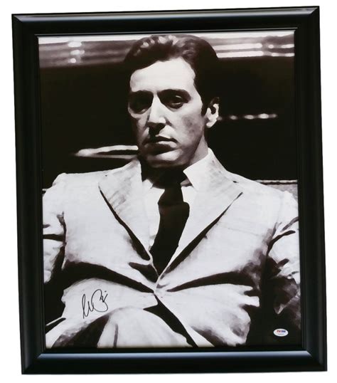 Al Pacino Signed "The Godfather" 22" x 25" Custom Framed Canvas Display (PSA COA) | Pristine Auction