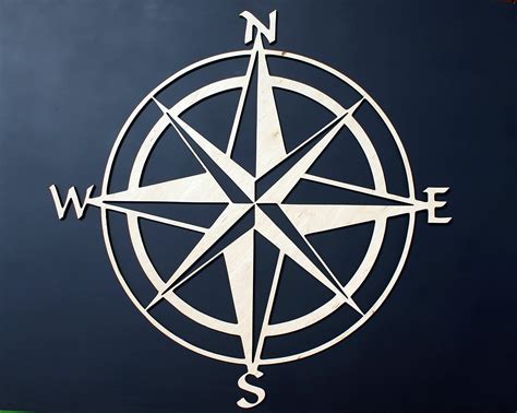 Nautical Themed Map Compass Rose 18" or 24" - NSEW - North South East West Directional Compass ...