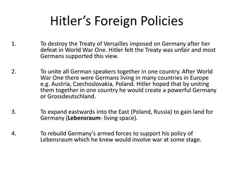 PPT - Hitler’s Foreign Policies PowerPoint Presentation, free download ...