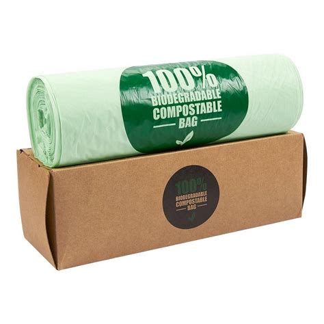 100PC Biodegradable Compost Bags Eco-Friendly Trash Bag 3 Gallon Capacity, Green - Overstock ...