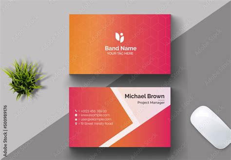 Business card layout Stock Template | Adobe Stock