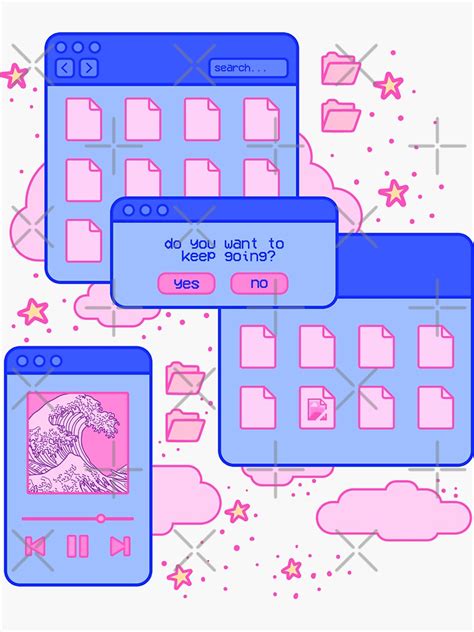 "Cute Soft Grunge Vaporwave Pastel Aesthetic Browser" Sticker for Sale by hypewearco | Redbubble