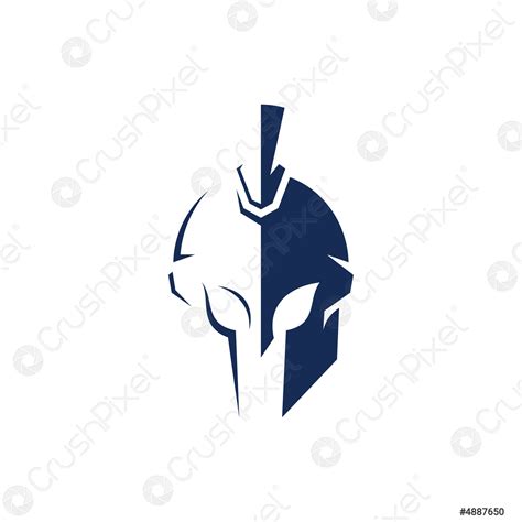 Spartan Helmet Logo design vector Spartan Logo template - stock vector 4887650 | Crushpixel