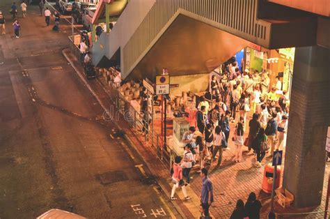 Food at the Street Market at Night in Mong Kok, Hong Kong. 2013 May 23 ...