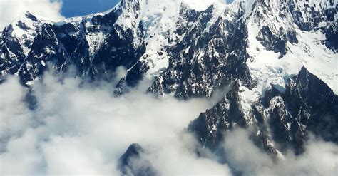 Aerial View of Mountain With Snow · Free Stock Photo