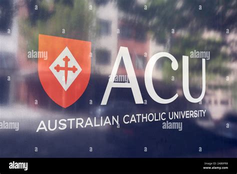 The corporate logo for The Australian Catholic University in the Sydney suburb of North Sydney ...