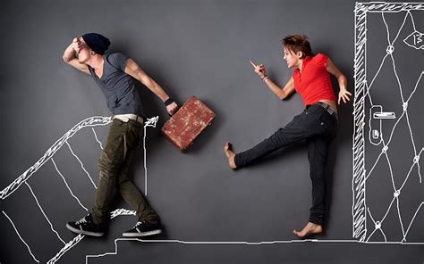 HD wallpaper: Couple Breaks Up, love, relationship, funny, wall drawing | Wallpaper Flare